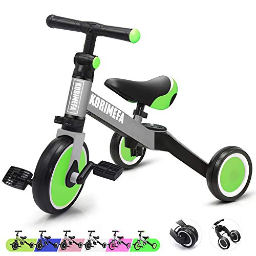 KORIMEFA 5 in 1 Balance Bike Tricycles for 13 Years Old, Toddler Bike