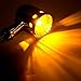 DLLL 2pcs Amber Universal Motorcycle Lens Retro LED Turn Signal Bulb Blinkers Light Indicator Side Marker for Harley Davidson Suzuki Honda Kawasaki Yamaha BMW Scooter Vesp Moped Metric (Chrome)