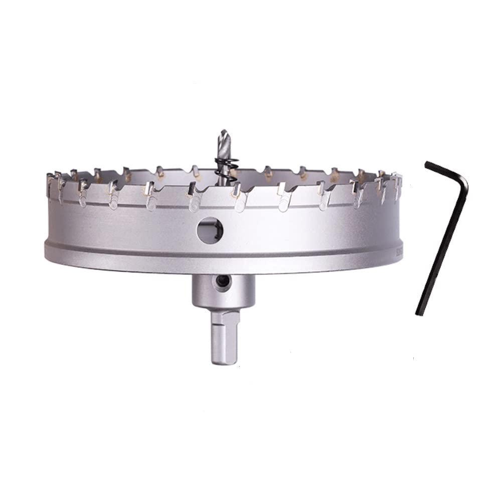 SYDARSYN 140mm Carbide Hole Saw with Arbor, TCT Hole Cutter Drill Bit for Stainless Steel, Sheet, Metal, Wood