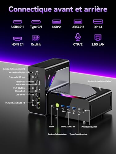GMKtec K15 AI Mini PC Oculink with Intel Core Ultra 5 125U Processor, Barebones No RAM/SSD/OS, Desktop AI Boost, 3X M.2 2280 Storage Expansion, Dual NIC 2.5GbE, HDMI 2.1, USB4