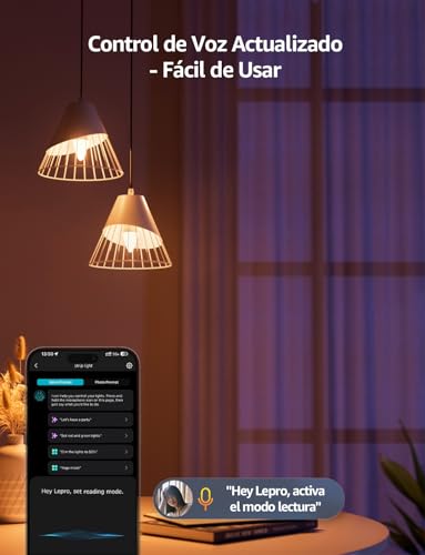 Lepro BC1 AI E14 LED Bulb, Alexa Smart Bulb, 4.9W RGB Dimmable Wi-Fi Bulbs Voice Control & Music Sync, Customized AI Lighting Designer Works with Google Home, 4Pcs