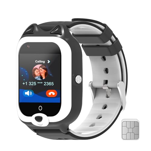 LogHog Simple Kids Smart Phone Watches for Young Girls Boys, Real Time GPS Tracking,Video Calling, Camera, Pedometer, 7puzzle Games 4G Kids Smart Watch for Children