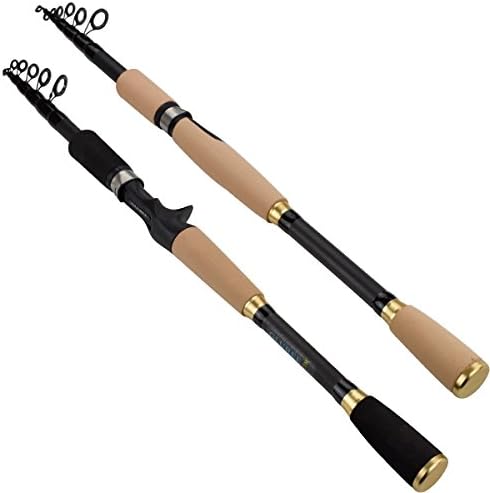 GLUREE Telescopic Fishing Rod Ultra-Light Portable Carbon Fiber Lure Fishing Pole Travel Surf Saltwater Super Hard Freshwater
