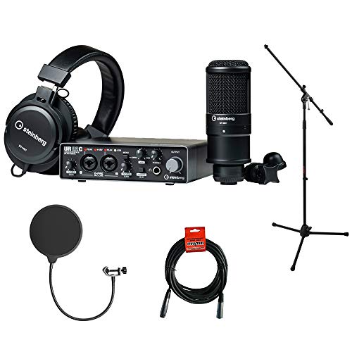 Steinberg UR22C RP Recording Pack with Tripod Mic Stand, Kellopy Pop