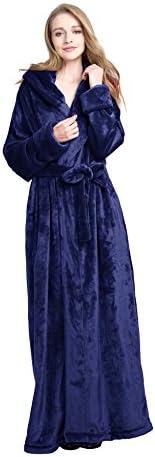 Find Dress Women's Extra Long Microfiber Fleece Bathrobe Robe