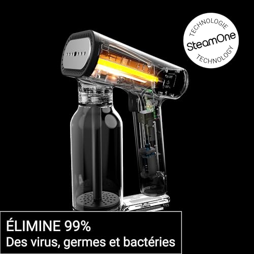 SteamOne Karl XL Steamer Portable Steamer Rust 2000W - 400ml | Karl XL Portable Steamer, 2000W, 400ml Tank, 2 Modes, Ready in 30s, Suction Hook Included, RUST400