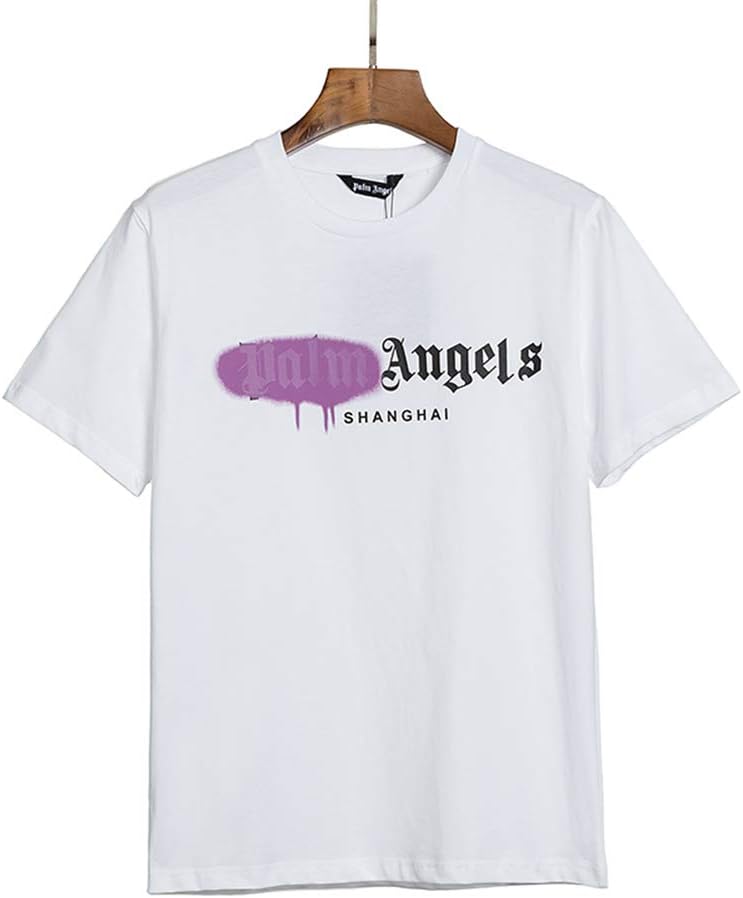 hot Full Print Barrack Letter Piano Notes Angels Bear T Shirt Loose Short Sleeve Men Women Tee Cotton Couples