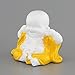 LEGONGSO CITONG Decor Happy Buddha Monk Statue Do not Say Look and Listen Collectible Figurines (Do not Listen in Yellow Buddha)