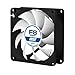 ARCTIC F8 PWM PST (5 Pack) - 80 mm PWM PST Case Fan with PWM Sharing Technology (PST), Very Quiet Motor, Computer, Fan Speed: 300-2000 RPM - Black/White