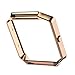 For Fitbit Blaze, Lucoo Soft Silicone Watch Band Replacement Wrist Strap with Rose Gold Metal Frame Case for Fitbit Blaze Smart Watch (White)