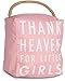 Pavilion Gift Company Open Thank Heaven for Little Girls Pink Door Stopper Baby Room Decoration