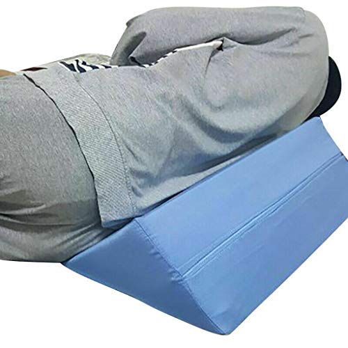 CMrtew Foam Bed Sleep Wedge Acid Reflux Nursing Pillow Hospital Health Care Cushion Pads Leg Elevation Back Lumbar Support Cushions (Blue)