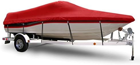 WINDSTORM by Eevelle Boat Covers for V Hull Runabout, 29-Feet 6-Inch Length up to 102-Inch Width Inboard, Red