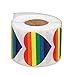 500 Love Rainbow Ribbon Stickers, Gay Pride 7 Colors Stripes Heart Shaped Roll Tape A AIFAMY