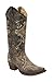 Corral Women's Circle G Crackle Scroll Bone Embroidered Western Boot