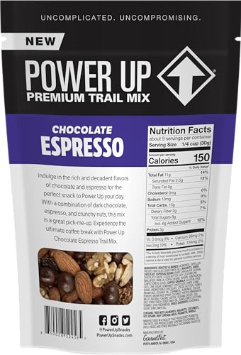 POWER UP PREMIUM TRAIL MIX – CHOCOLATE ESPRESSO TRAIL MIX 10OZ