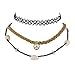 Lux Accessories Hippie Peavey Choker Set (3PC)
