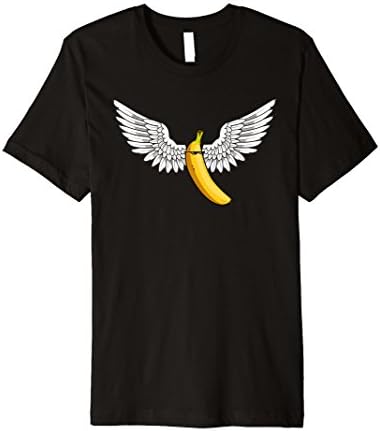 Mens Cool Banana T Shirt Deal With It Glasses Banana Wings Tee 2XL Black