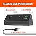 CCCEI Desk Clamp Power Strip with USB Ports, 800J Surge Protector on Desktop Mount Power Strip, Fit 1.6 inch Tabletop Edge Thick. 6FT Power Cord, 125V 10A 1250W, 5V/3A. (Black)