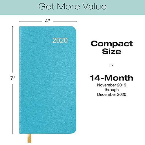 2020 Pocket Planner/Pocket Calendar: 14 Months (Begins November 2019) / 2020 Calendar/ 2020 Weekly Calendar/Weekly Planner Organizer (Teal)
