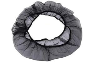 ROORUZ TIANRUOXIAOKE Universal Bird Cage Seed Catcher Seeds Guard Parrot Mesh Net Cover Stretchy Shell Skirt Traps Cage Basket Soft Airy Parrot Cage Skirt (M,Black)