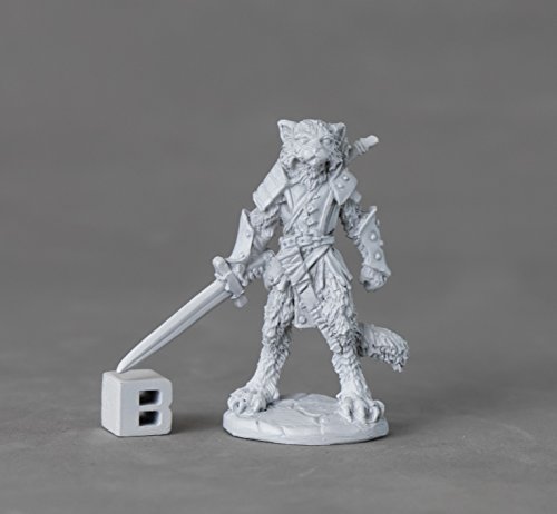 Reaper Miniatures 03893 Mal, Catfolk Warrior, Metal Miniature
