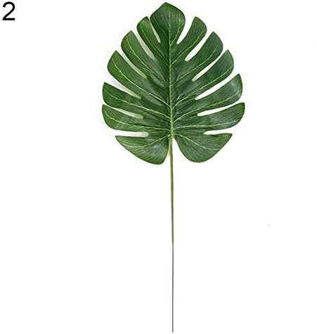 BLagenertJ 1Pc Vivid Fake Monstera Leaf Artificial Plant Home Tabletop Office Decoration Photo Prop - Green