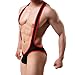 YUFEIDA Men's Jockstrap Leotard Underwear Jumpsuits Wrestling Singlet Bodysuit(Black L)