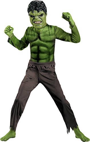 Disguise Costumes Hulk Avengers Basic, Green/Brown, 4-6