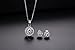 Nurbo New Hot Fashion Women's Shiny Rhinestone Pendent 925 Silver Plated Crystal Wedding Necklace Earrings Jewelry Set