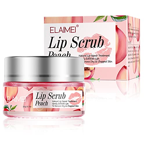 Lip Scrub, Lip Scrub Mask with Double Effect & Moisturizer, Natural Lip