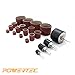 POWERTEC 11300 20-Piece Drill Press Sanding Drum Kit w/ ¼ and 1/8 inch Shanks, Spindle Sander Sleeves,