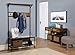 Signature Design by Ashley Bevinfield Hall Tree with Storage Bench, Antique Brown & Black