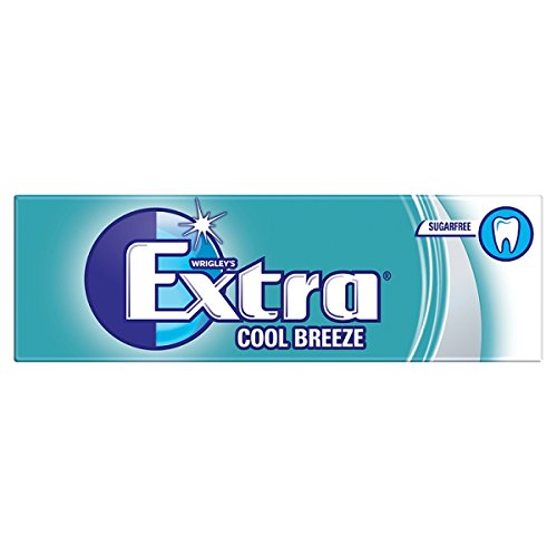 ( 30 Pack ) Wrigley's Extra Cool Breeze Sugarfree Gum 10 Pieces 14g