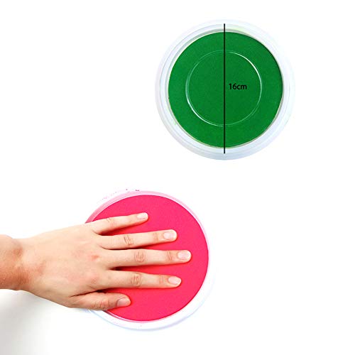 Washable Large Ink Pad DIY Colors for Kids Craft Finger Print Inkpads Rubber Stamps (9 Colorsï¼‰