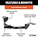 CURT 113683 Class 1 Trailer Hitch with Ball Mount, 1-1/4-Inch Receiver  for Select Kia Forte