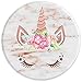 dark Pink Floral Unicorn Face On a White Background PopSockets Adhesive PopGrip