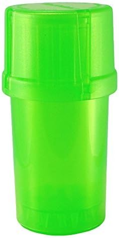 MedTainer Storage Container w/ Built-In Grinder - Transparent Green by Medtainer