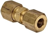 Dixon  62C-04 Brass Compression Tube Fitting, Union, 1/4" Tube OD