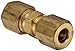 Dixon 62C-04 Brass Compression Tube Fitting, Union, 1/4