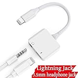 Headphone Adaptor for iPhone Adapter 3.5mm Jack Dongle Earphone Connector Convertor Aux Audio Headset Accessories Cable Audio Splitter Compatible for iPhone X XS Max 8/8Plus Support iOS 11 or Later