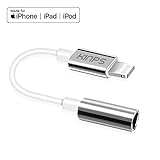KINPS Apple MFI Certified Lightning to 3.5 mm Headphone Jack Adapter Compatible with iPhone 11 Pro Max/11 Pro/11/XS Max/XS/XR/X/8 Plus/8/7 Plus/7 (White)