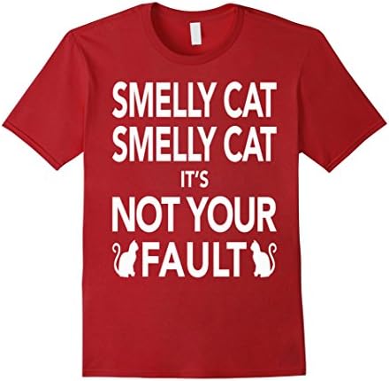 Mens Smelly Cat Tshirt Medium Cranberry