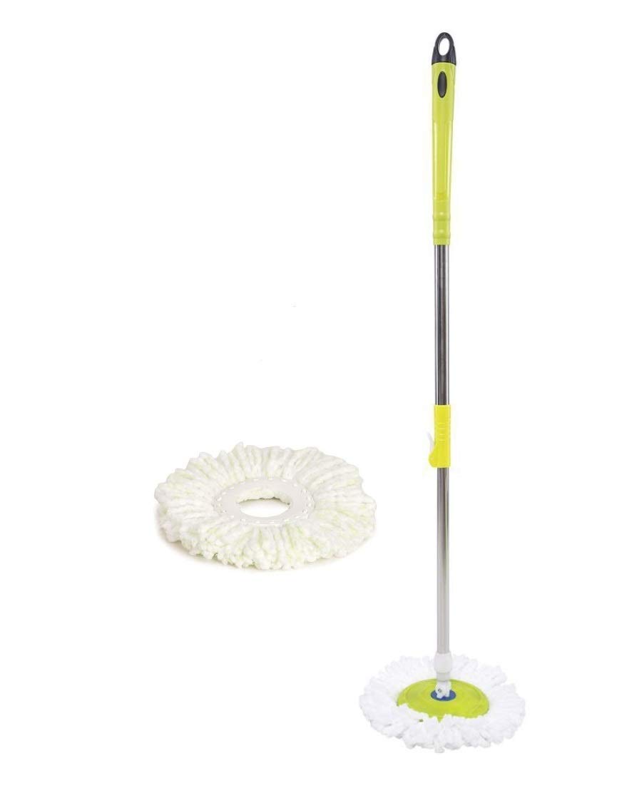 TWONE Mop Rod Stainless Steel with 2 Refill 360 Degree Rotating Pole