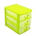 haoun 3-Tier Mini Desktop Organizer Drawer Type Storage Box - Green
