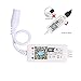 LED WiFi Controller Works with Alexa/Google Home Voice Control for 5050/3528 RGB LED Strip Lights with 16 Million Colors Change/Dimmer/Timer/Sound Activated - Free Apple/Android App Control