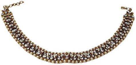 Pearl & Stone Payal Anklet Indian Foot Jewellery Bollywood Kundan Feet Chain Women Ankle Chain Party wear-Model-209