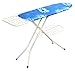 Ybm Home & Kitchen Deluxe Adjustable Height 4-leg Heavy Duty Ironing Board & Blue Print Cotton Cover with Steel Mesh Top 1548-16 2315