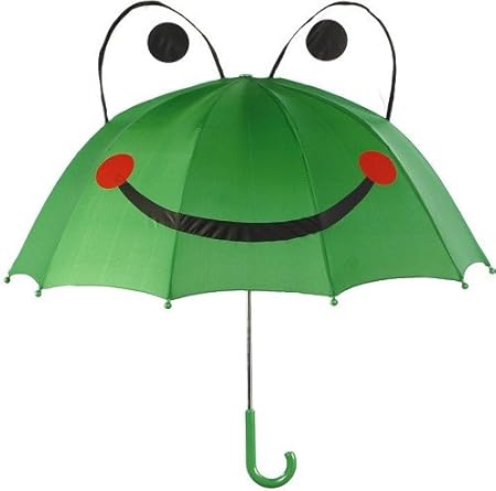 3-D Frosch Schirm - Kinderschirm - für Kinder Stockschirm / Regenschirm Quack Frösche