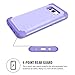 Phone Case for Galaxy S8 Case,Premium Bumper Slim 3in1 Shock Absorption and Dust Resistant Bumper Premium Case Slim Fit Dual Layer Protective Cover for Samsung Galaxy S8 2017 … (Light Purple)